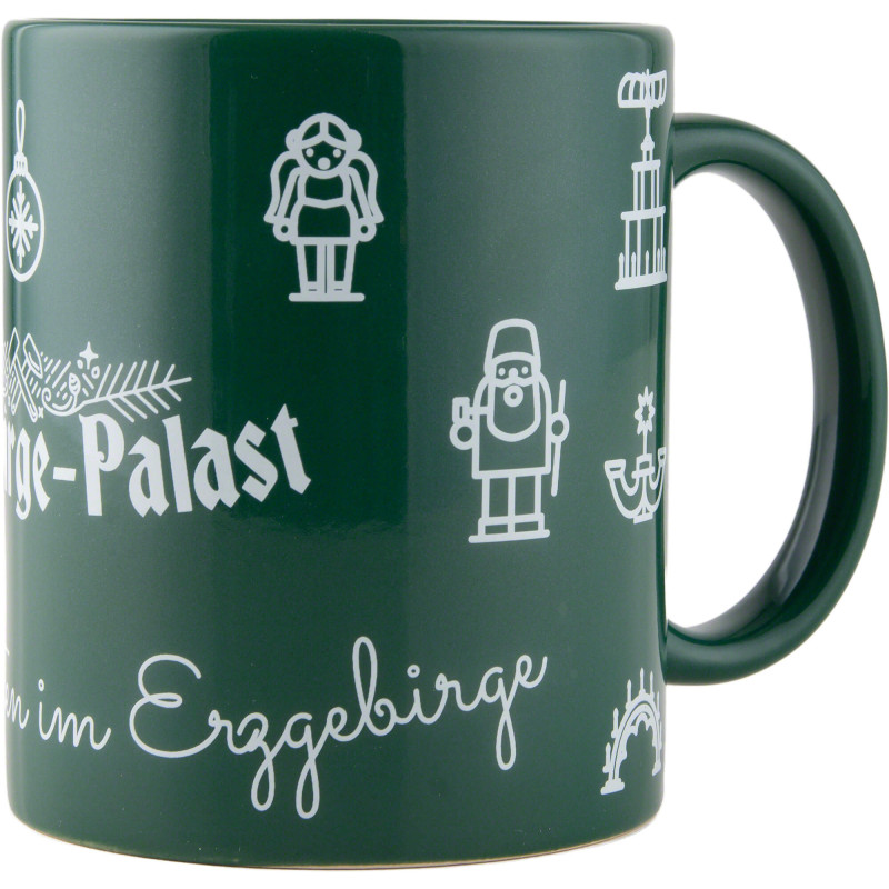 Kaffeetasse "Erzgebirge-Palast" - grün