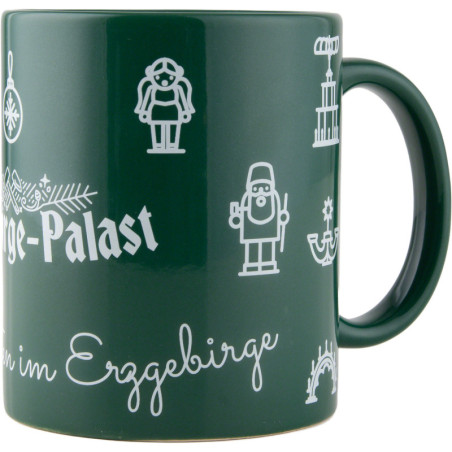Kaffeetasse "Erzgebirge-Palast" - grün