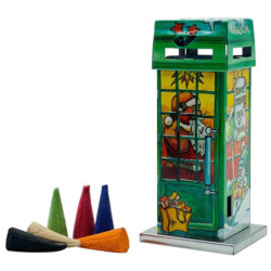 Metall-Räuchertelefonzelle Poststelle - 11 cm
