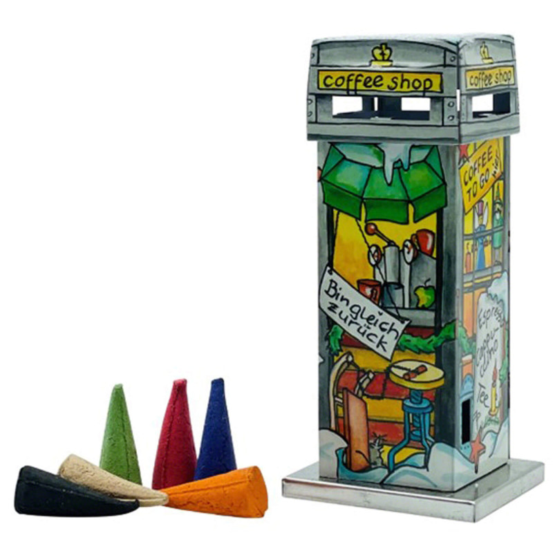Metall-Räuchertelefonzelle Kaffee Bar - 11 cm