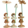 Blooming Companions - 3 Enchanting Blank Flower Children