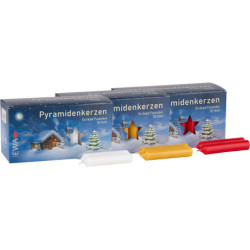 Colours of Light - JEKA Pyramid Candles in a Set of 3