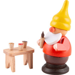 Dwarf with Brush and Paint Pots - 6 cm / 2.4 inch