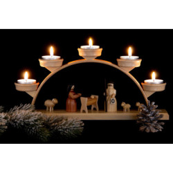 Candle Arch - Nativity Figurines - 32,5x16 cm / 12.8x6.3 inch