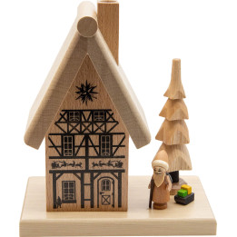 Smoking Hut Santa Claus House - 16 cm / 6.3 inch