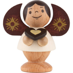 Star Angel with Heart - Natural - 4,5 cm / 1.8 inch