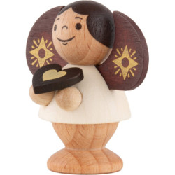Star Angel with Heart - Natural - 4,5 cm / 1.8 inch