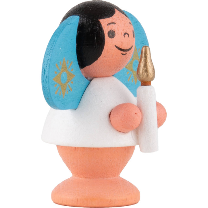 Star Angel with Candle - Colored - 4,5 cm / 1.8 inch
