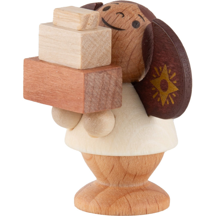Sternengel mit Geschenken natur - 4,5 cm