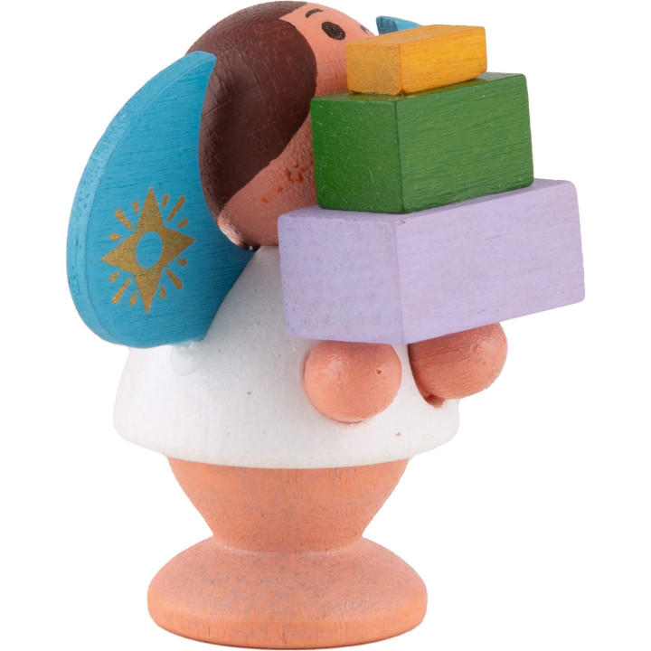 Sternengel mit Geschenken bunt - 4,5 cm