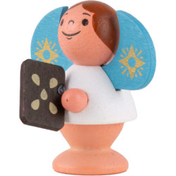 Sternengel mit Pfefferkuchen bunt - 4,5 cm