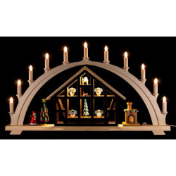 Candle Arch - Santa's House with Gingerbread Kitchen - 76x42,5 cm / 29.9x16.7 inch
