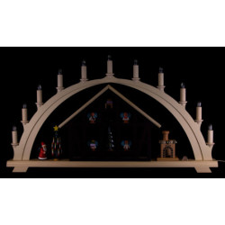 Candle Arch - Santa's House with Gingerbread Kitchen - 76x42,5 cm / 29.9x16.7 inch