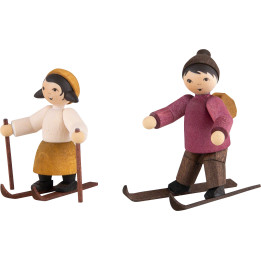 Winterkinder Skianfängerpaar gebeizt - 7 cm