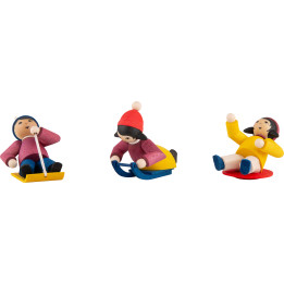 Winter Children Downhill Sliders - 3 pcs. - stained - 7 cm / 2.8 inch