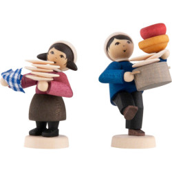 Winterkinder Abwäscher 2-teilig gebeizt - 7 cm