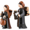 Woodmaker Couple, Set of Two, Colored - 7 cm / 2.8 inch