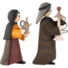 Hookah Couple, Set of Two, Stained - 7 cm / 2.8 inch