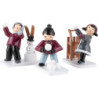 Winterkinder Schneeballkinder 3-teilig lila - 7 cm
