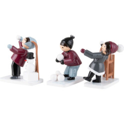 Winterkinder Schneeballkinder 3-teilig lila - 7 cm