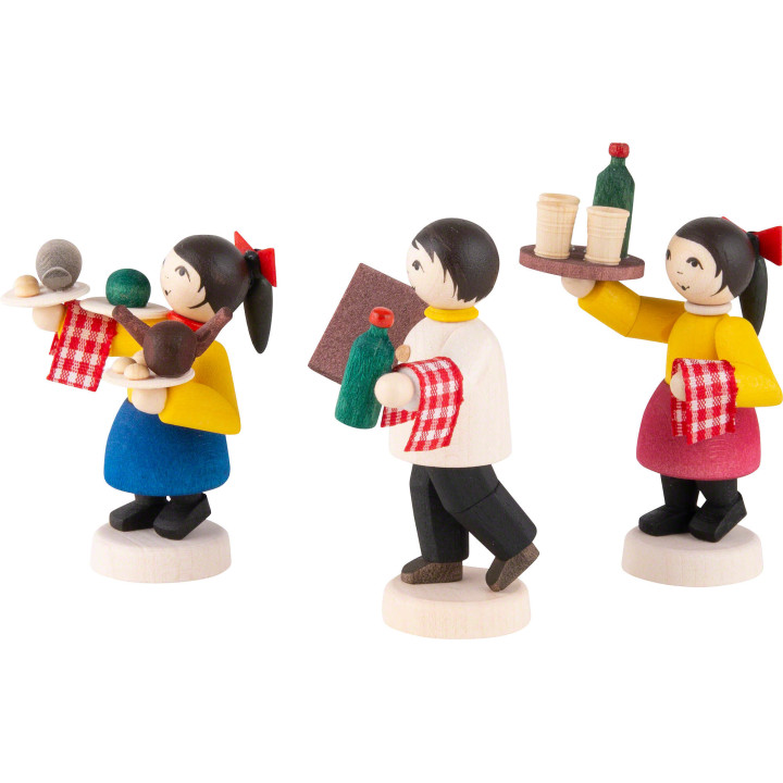 Winter Children Waiter Group - 3 pcs. - stained - 7 cm / 2.8 inch