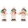 Christmas Angel Ore Mountains, Set of Three, Stained - 7 cm / 2.8 inch