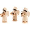 Christmas Angel Ore Mountains, Set of Three, Natural - 7 cm / 2.8 inch