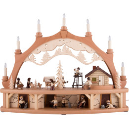Candle Arch - Forest House with Moving Figurines - 68x50 cm / 26.8x19.7 inch