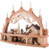 Schwibbogen Waldhaus mit beweglichen Figuren - 68x50 cm