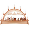 Candle Arch - Christmas Market with Moving Figurines - 76x52 cm / 29.9x20.5 inch