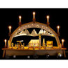 Candle Arch - Miners Parade with Moving Figurines - 76x52 cm / 29.9x20.5 inch
