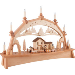 Candle Arch - Railway with Moving Trains - 76x52 cm / 29.9x20.5 inch