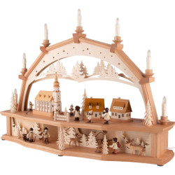 Candle Arch - On the Road in the Ore Mountains with Moving Figurines - 78x54 cm / 30.7x21.3 inch