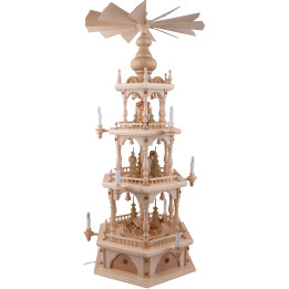 3-Tier Pyramid - Ore Mountain Forest People - 110 cm / 43.3 inch