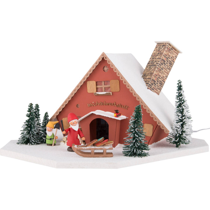 Lichterhaus Wichtelwerkstatt - 19 cm