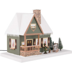 Lichterhaus Altes Forsthaus mit Weihnachtsbaum - 25 cm