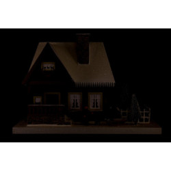 Lighted House Old Forester's Lodge with Christmas Tree - 25 cm / 9.8 inch