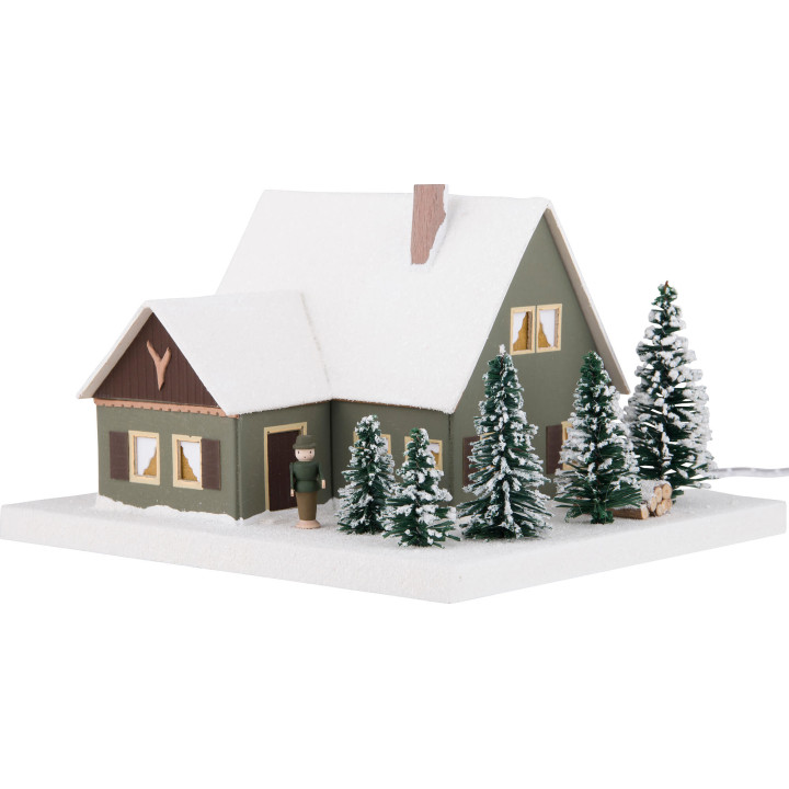 Lighted House Forester's Lodge - 11,5 cm / 4.5 inch