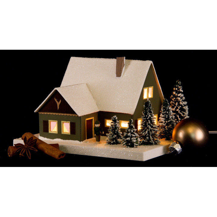 Lighted House Forester's Lodge - 11,5 cm / 4.5 inch