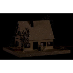 Lighted House Timber-Framed Ore Mountains Home - 11,5 cm / 4.5 inch