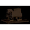 Lighted House Timber-Framed Ore Mountains Home - 11,5 cm / 4.5 inch
