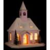 Lichterhaus Rosa Kirche - 29 cm