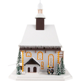 Lighted House Fortified Church Großruckerswalde - 29 cm / 11.4 inch