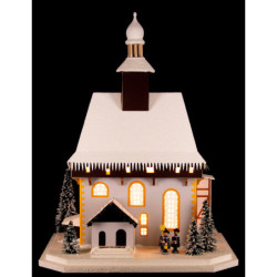 Lighted House Fortified Church Großruckerswalde - 29 cm / 11.4 inch