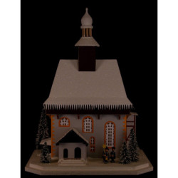Lighted House Fortified Church Großruckerswalde - 29 cm / 11.4 inch