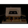 Lichterhaus Erzgebirgshaus mit Schuppen, klein - 18,5 cm
