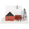 Lichterhaus Erzgebirgshaus mit Kindern, klein - 18,5 cm