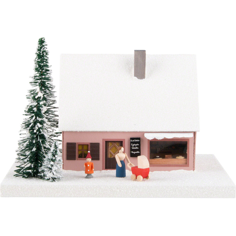 Lighted House Bakery, small - 11 cm / 4.3 inch