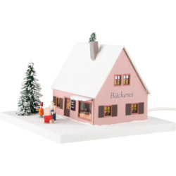 Lighted House Bakery, small - 11 cm / 4.3 inch