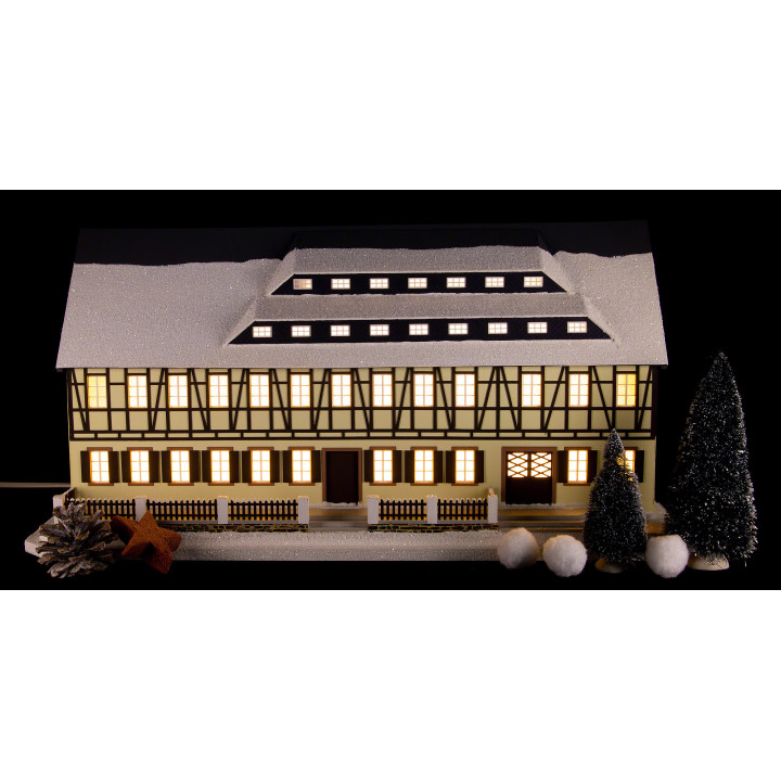 Lighted House Head Office Wendt & Kühn - 24 cm / 9.4 inch